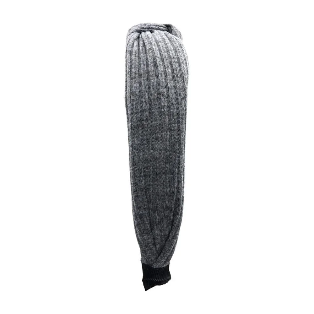 Grey Jersey Knot Comfort Headband